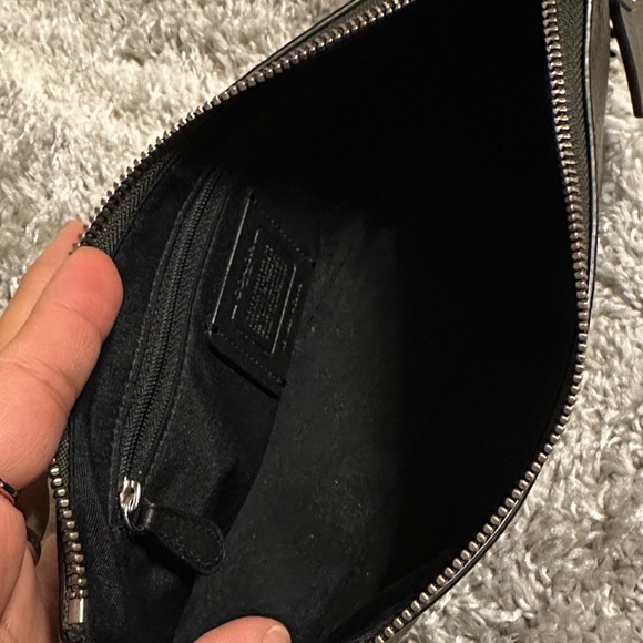 Coach Dark Green Leather Chain Shoulder Bag - Picture 6 of 11